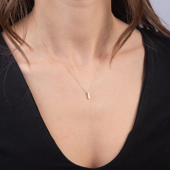 14 Ayar Altın İ Harfi Kolye 1,38 gr - 3