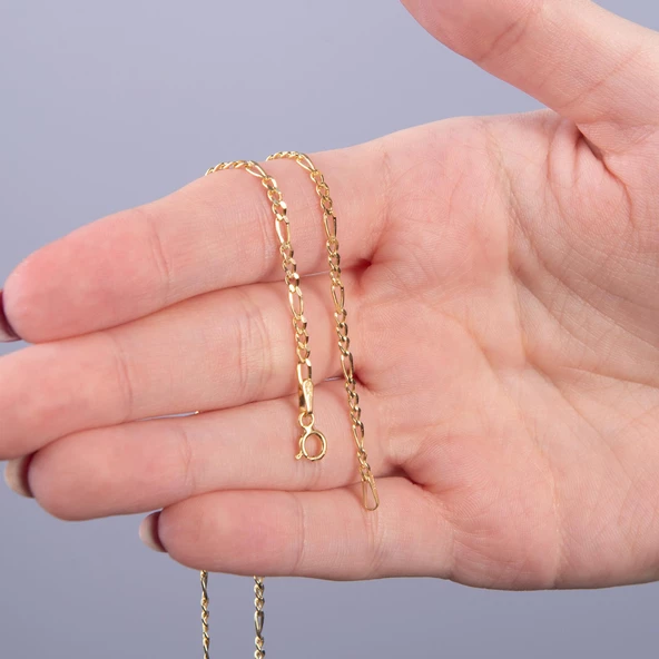 14 Ayar 45 cm Figaro Altın Zincir Kolye 1,98 gr - Resim 6