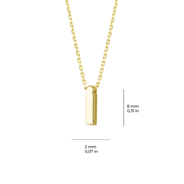 14 Ayar Altın İ Harfi Kolye 1,38 gr - 2