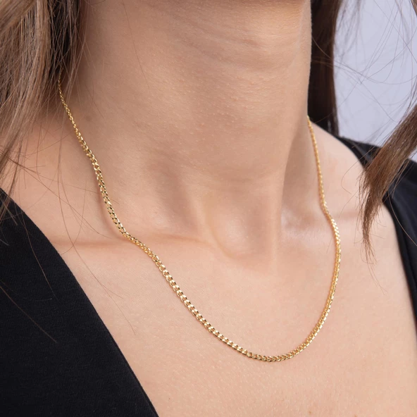 14 Ayar 45 cm Gurmet Altın Zincir Kolye 2,08 gr - 2