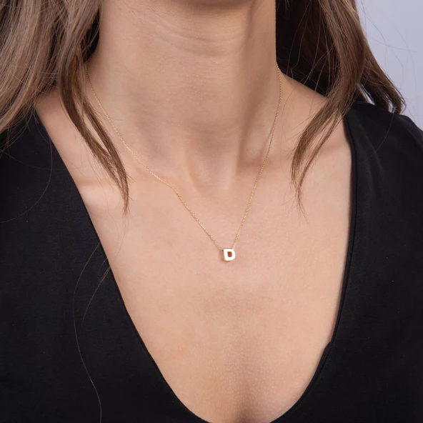 14 Ayar Altın D Harfi Kolye 1,48 gr - 3
