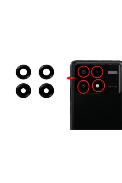 Xiaomi Uyumlu Poco X6 Pro Kamera Lensi Cam 2311DRK48G, 2311DRK48I