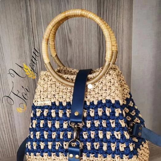 Çanta Aksesuar Gerçek Deri Foryouu Model Çanta Deri Seti Lacivert Renk Light Gold Metalli - 5