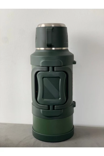 Paslanmaz Çelik 3,2 Litre Termos Haki Renk 48 saat sıcak 72 saat soğuk kamp piknik seyahatte - 4