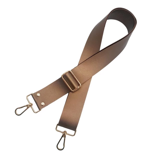 Çanta Aksesuar Suni Deri 120x4 cm Çanta Sapı Kalsap Bakır Renk Light Gold Metalli - 2