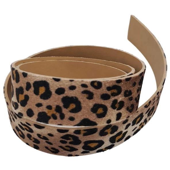Çanta Aksesuar 3 cm Şerit Suni Deri Leopar Desen 1 metre - 3