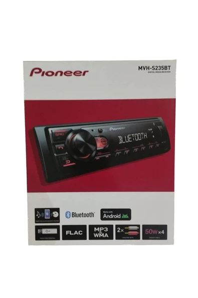 Pioneer MVH-S235BT USB Bt 2 Amfi Çıkışlı Yeni Seri Oto Mp3 Çalar