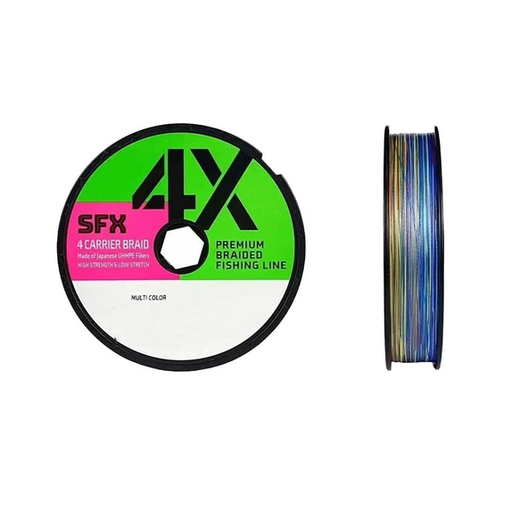 Sufix 4x Carrier 0.285 mm 100m Multicolor İp Misina 18kg Çeker