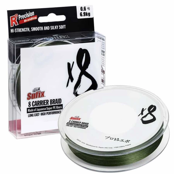 Sufix X8 0.205Sufix X8mm 150m Green 8 Kat İp Misina 17.5kg Çeker