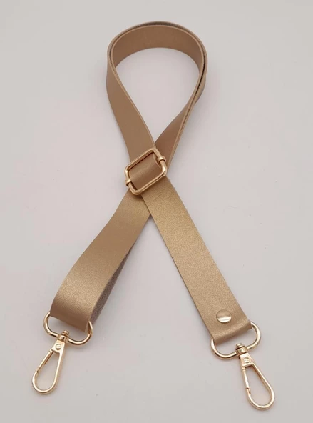 Çanta Aksesuar Suni Deri Ayarlı Çanta Sapı 120X2.4 Cm Gold Renk Gold Metal - 2