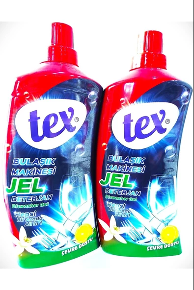 Tex Bulaşık Makinesi Deterjanı Jel Hepsi Bir Arada 1000 Ml X 2 Adet 1000 ML