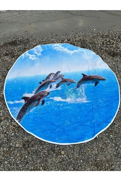 Yuvarlak Plaj, Kamp, Piknik Örtüsü Çap 150 Cm - 2