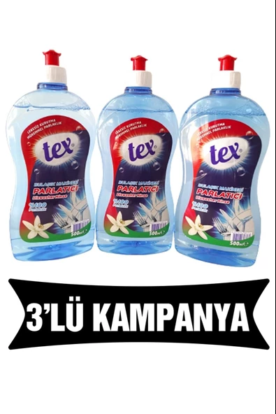 Tex Bulaşık Makinesi Parlatıcı %100 Parlaklık 500 Ml * 3 Ad 500 ML
