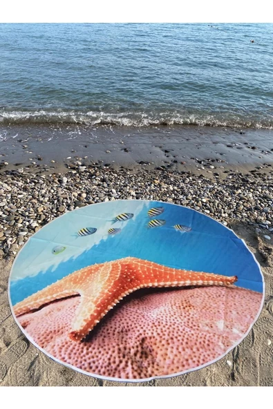Yuvarlak Plaj, Kamp, Piknik Örtüsü Çap 150 Cm - 3