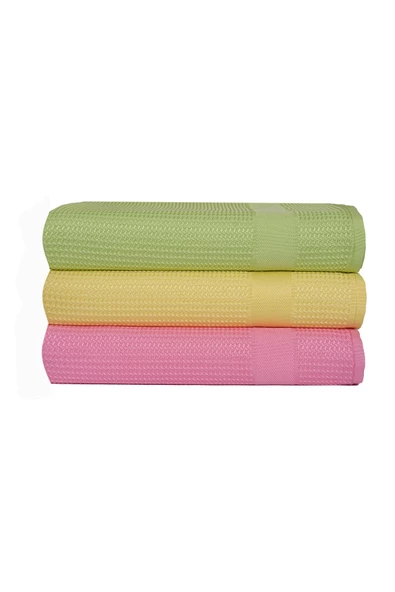 3'lü Polyamid Antibakteriyel Mikrofiber Dekoratif Cam Mutfak Temizlik Bezi 42x70cm - 3