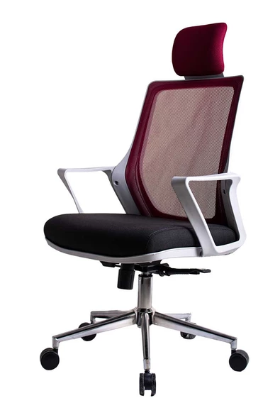 Serene Gri Kırmızı Fileli Yönetici Koltuğu - 3