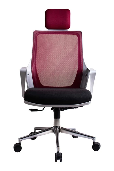 Serene Gri Kırmızı Fileli Yönetici Koltuğu - 2