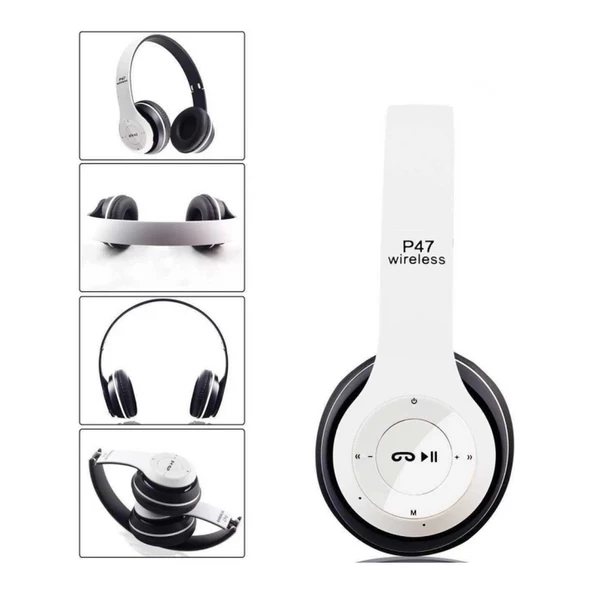 P47 Wireless Kulaklık Beyaz - 2