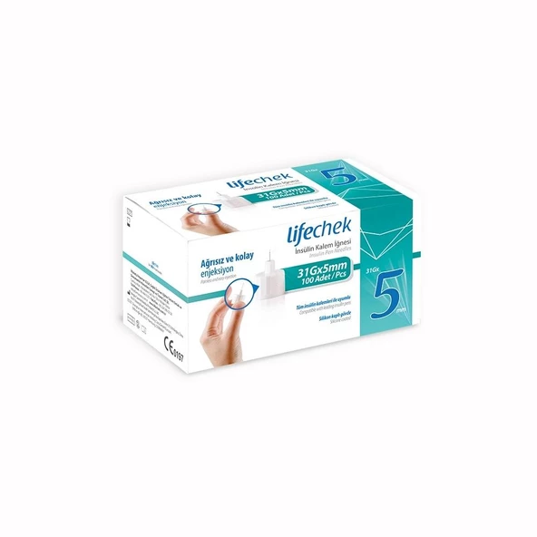 Lifechek İnsülin Kalemi İğnesi 5 Mm (31g) 100 Adet