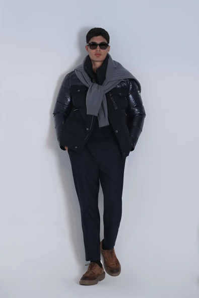 Lufian Minimalist Oversize Erkek Kışlık Mont - Günlük Kullanım