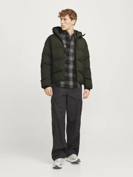 Jack&Jones Oversize Kapüşonlu Şişme Mont - Kışlık Erkek Mont - 7