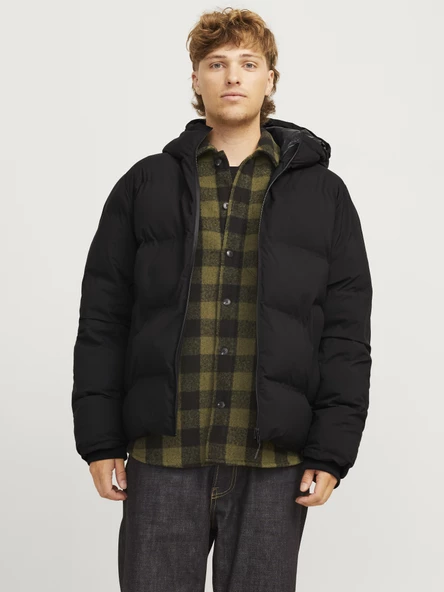 Jack&Jones Oversize Kapüşonlu Şişme Mont - Kışlık Erkek Mont