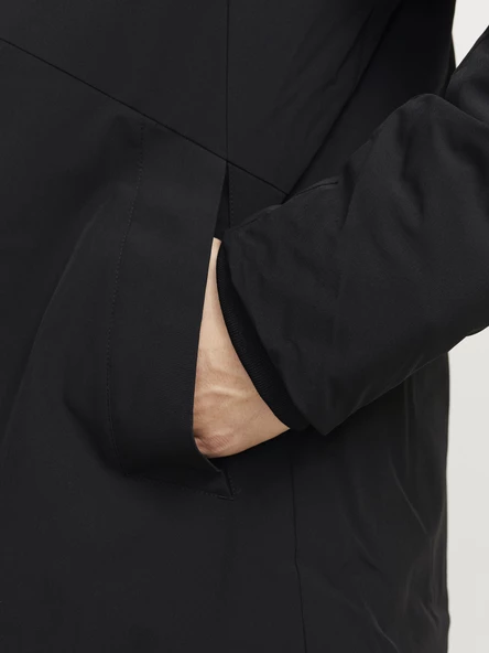 Jack&Jones Minimalist Kapüşonlu Oversized Erkek Mont - Günlük Kullanım - 5