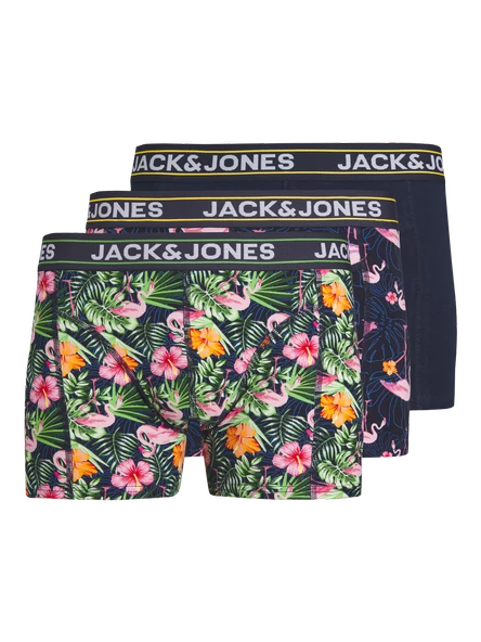 Jack&Jones Flamingo Desenli Erkek Boxer Şort 3'lü Set - Rahat ve Şık