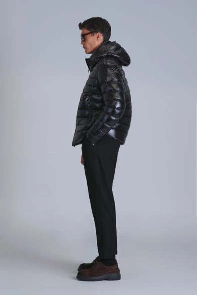 Lufian Oversize Kapüşonlu Erkek Kışlık Mont - Minimalist Tasarım - 3