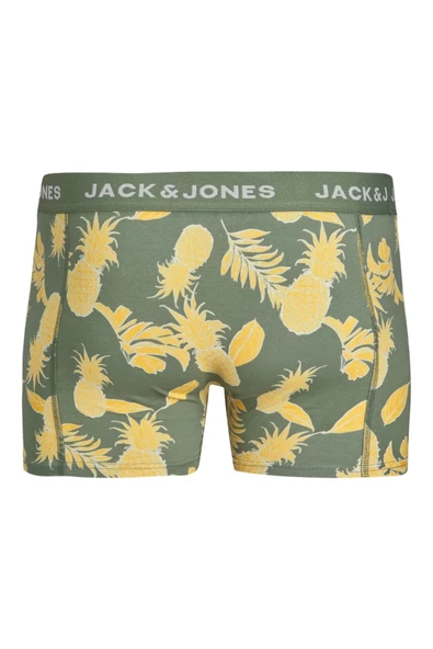 Jack&Jones Erkek Boxer 3'lü Set - Minimalist Ananas Desenli Rahat Boxer - 7