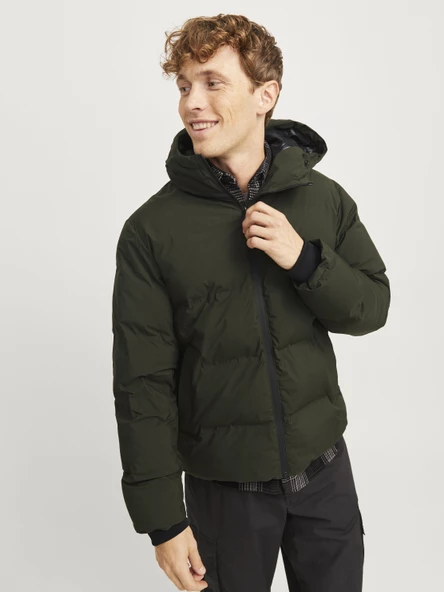 Jack&Jones Oversize Kapüşonlu Şişme Mont - Kışlık Erkek Mont - 8