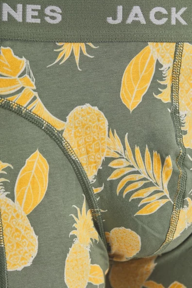 Jack&Jones Erkek Boxer Şort - Rahat ve Şık Ananas Desenli - 5