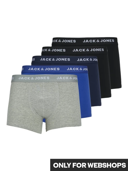 Jack&Jones Erkek Boxer Şort 5'li Paket - Minimalist Tasarım, Günlük Konfor