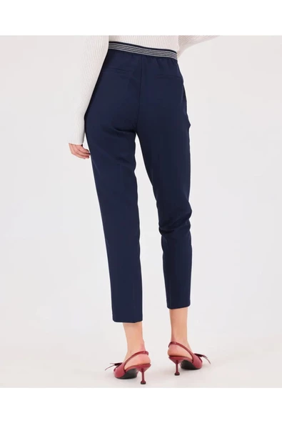 Seçil Minimalist Crop Kadın Pantolon - Yüksek Bel Midi - Günlük & İş - 12