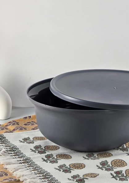 Soft Plastik Saklama Kabı - Mutfak Saklama Kutusu - 2 Litre, 23 CM - Gri - 2