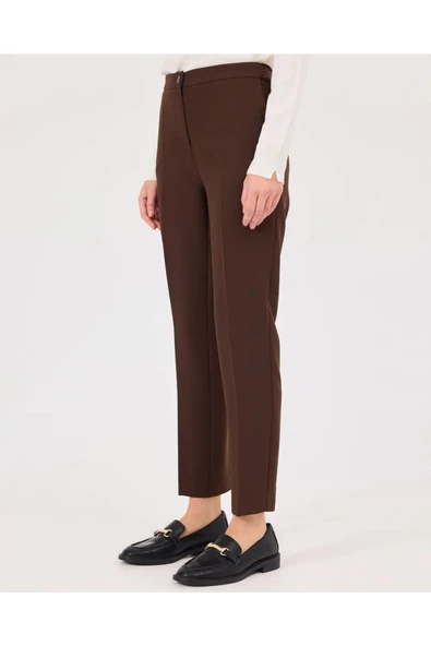 Seçil Minimalist Crop Kadın Pantolon - Yüksek Bel Midi - Günlük & İş - 9