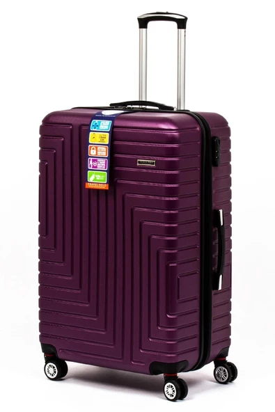 Travel POLO A1004 Abs 3'lü Valiz Seti Mor - 2