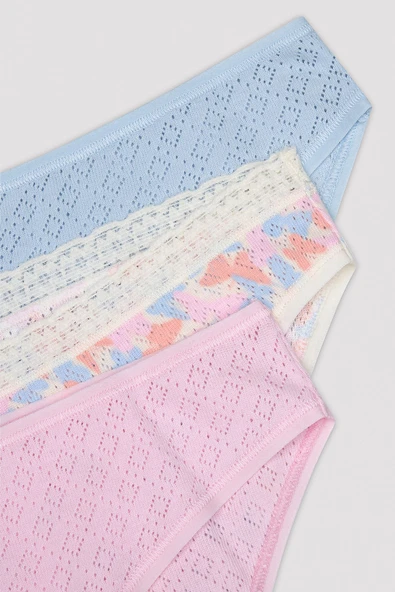 Penti  Butterfly Çok Renkli 3lü Slip Külot - 5