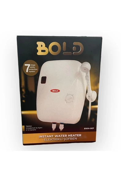 BOLD BWH-007 Yedi Emniyetli Elektirikli Şofben 7500 W - 6