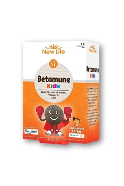 NEW LIFE Betamune KIDS 30 Çiğneme Tableti 7640128141433