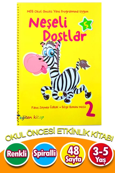 3 4 5 Yaş Etkinlik Kitabı Neşeli Dostlar Sarı Kitap No: 2