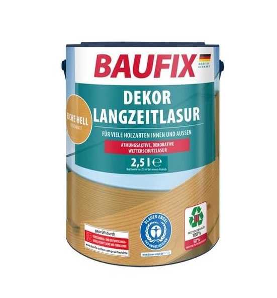 Baufix Dekor Langzeitlasur Su Bazlı Ahşap Verniği 2,5lt  Teak ürün görseli