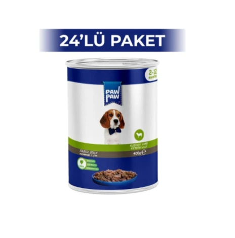 Paw Paw Jelly Kuzu Etli Yavru Köpek Konserve Maması 24 x 400 G