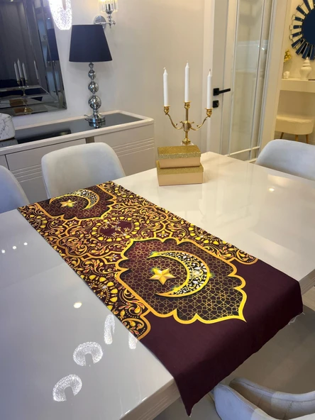 ramazan model bordo gold runner 1 ad masa iftar sahur