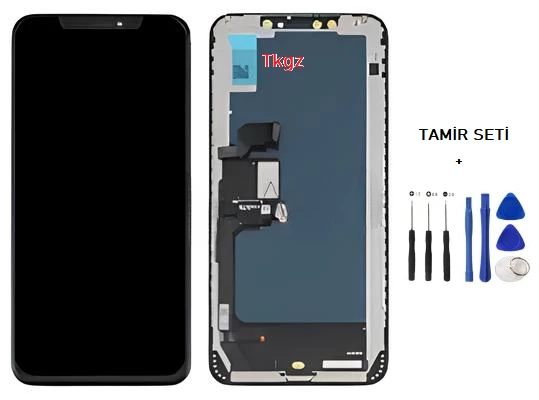 Tkgz - iPhone XS MAX Uyumlu Lcd Ekran Dokunmatik Orijinal (GX MARKA) + TAMİR SETİ