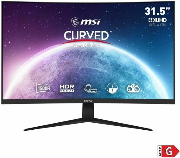 MSI G321CUV 31.5" 4 ms 4K Curved 60 Hz Oyuncu Monitörü Outlet