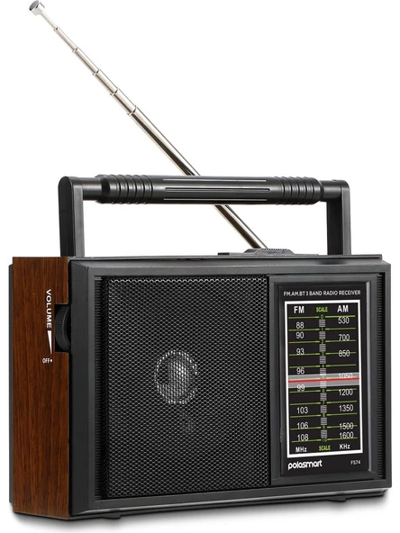 Polosmart FS74 Nostaljik Radyo Siyah
