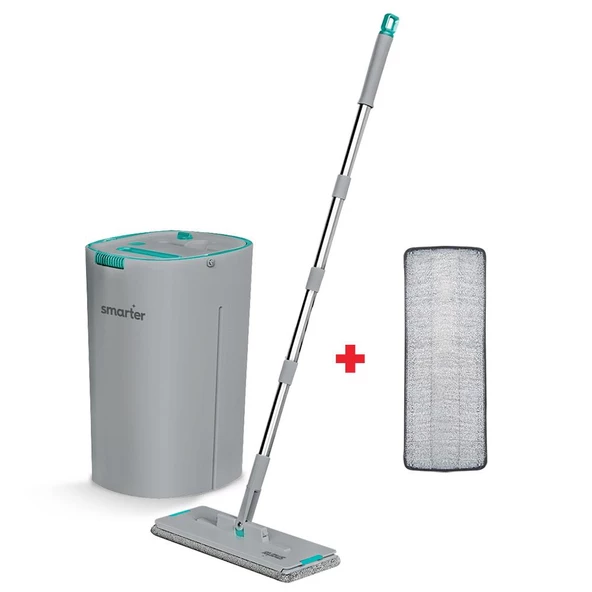 SMARTER Aqua Jet Yedekli Temiz & Kirli Suyu Ayırma Özelliği Tablet Mop Temizlik Seti Paspas