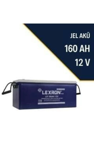 12 VOLT 160 AMPER JEL AKÜ LEXRON-ÖLÇÜLER-483X170X240-43 KG