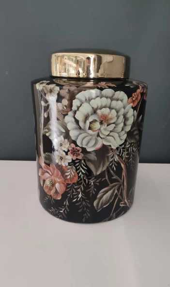 LAMEDORE FLOWER GARDEN KAPAKLI SİLİNDİR ORTA BOY KÜP 20X20X28 CM ürün görseli